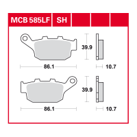 TRW Scheibenbremsbelag MCB585