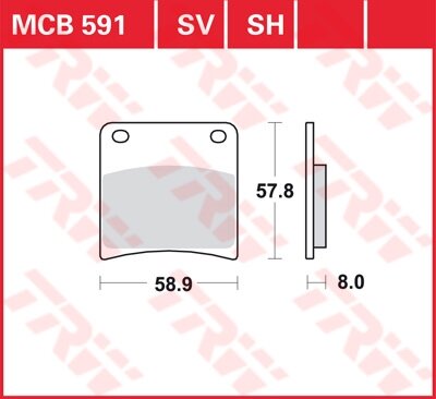 TRW Scheibenbremsbelag MCB591