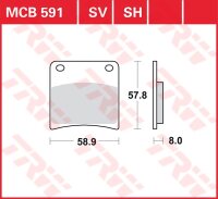 TRW Scheibenbremsbelag MCB591