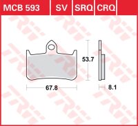TRW Scheibenbremsbelag MCB593