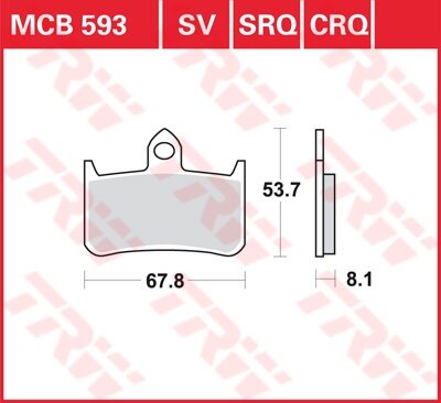 TRW Scheibenbremsbelag MCB593CRQ