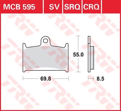 TRW Scheibenbremsbelag MCB595