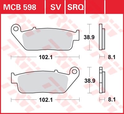 TRW Scheibenbremsbelag MCB598