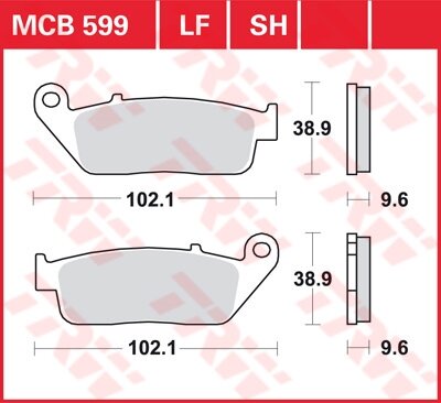 TRW Scheibenbremsbelag MCB599