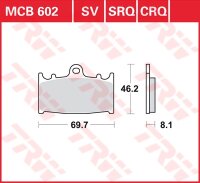 TRW Scheibenbremsbelag MCB602TRQ