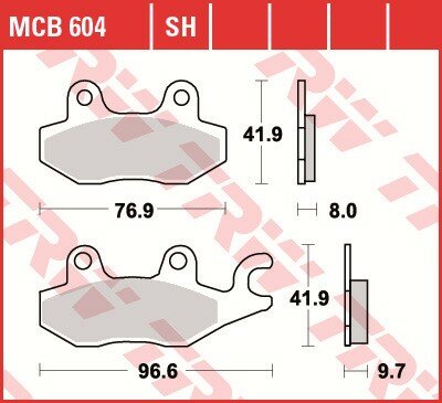 TRW Scheibenbremsbelag MCB604SH