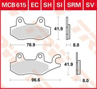 TRW Scheibenbremsbeläge Sinter-Maxi-Scooter  MCB615SRM