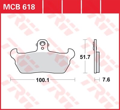 TRW Scheibenbremsbelag MCB618