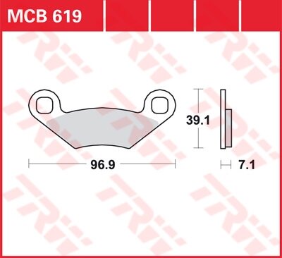TRW Scheibenbremsbelag MCB619