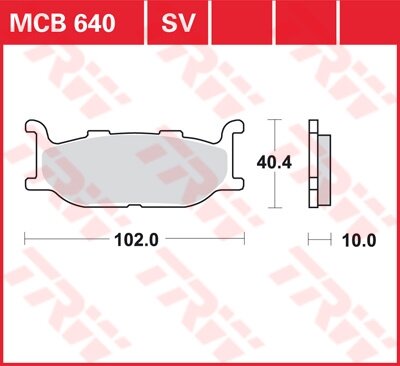 TRW Scheibenbremsbelag MCB640SV