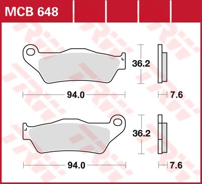 TRW Scheibenbremsbelag MCB648RSI