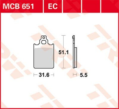 TRW Scheibenbremsbeläge Economy  MCB651EC   (N)