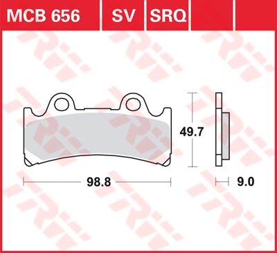 TRW Scheibenbremsbelag MCB656TRQ