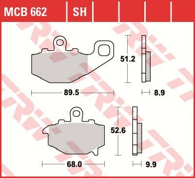 TRW Scheibenbremsbelag MCB662SH