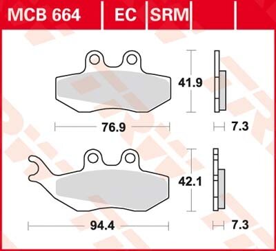 TRW Scheibenbremsbelag MCB664EC