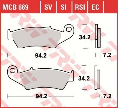 TRW Scheibenbremsbelag MCB669EC