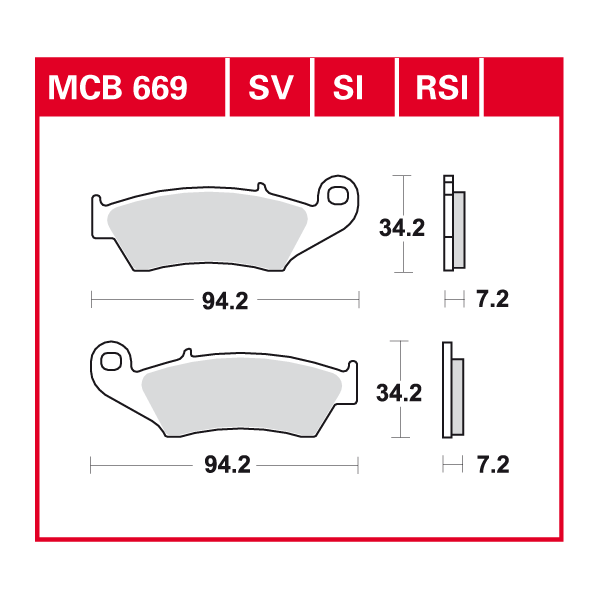 TRW Scheibenbremsbelag MCB669SI