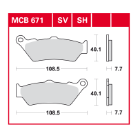 TRW Scheibenbremsbelag MCB671SH
