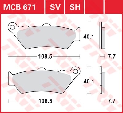 TRW Scheibenbremsbelag MCB671SV