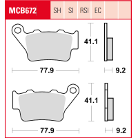 TRW Scheibenbremsbelag MCB672
