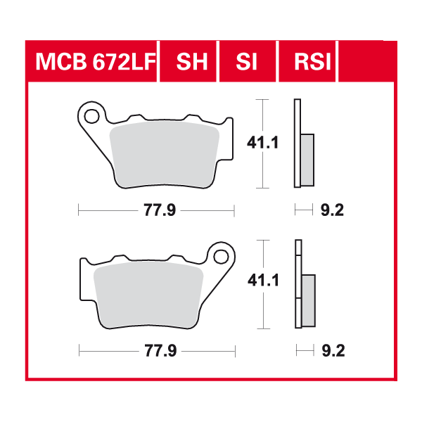 TRW Scheibenbremsbelag MCB672RSI