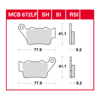 TRW Scheibenbremsbelag MCB672SH