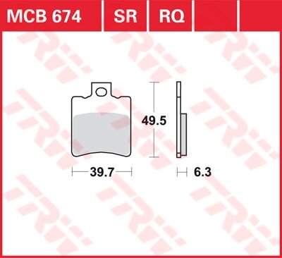 TRW Scheibenbremsbelag MCB674