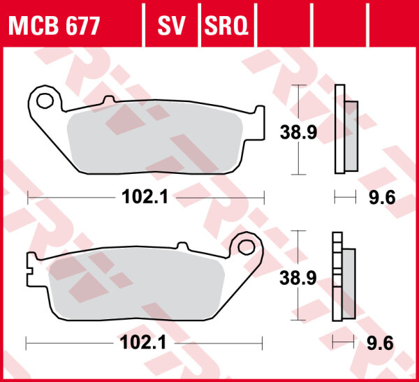 TRW Scheibenbremsbelag MCB677