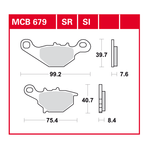 TRW Scheibenbremsbelag MCB679