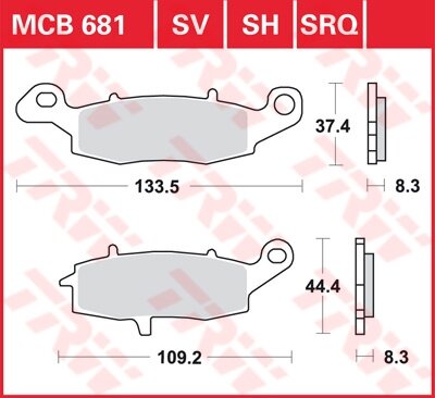 TRW Scheibenbremsbelag MCB681