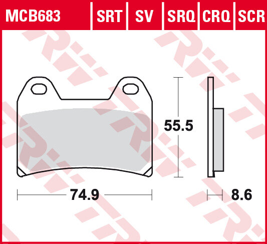 TRW Scheibenbremsbelag MCB683