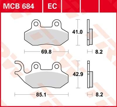 TRW Scheibenbremsbelag MCB684EC