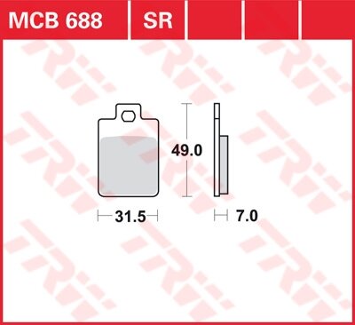 TRW Scheibenbremsbelag MCB688