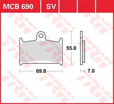 TRW Scheibenbremsbelag MCB690SV