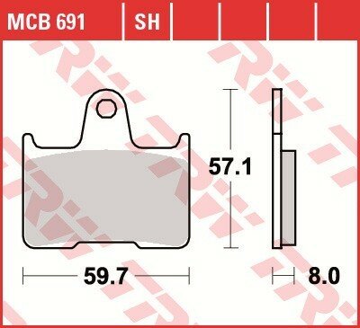 TRW Scheibenbremsbelag MCB691SH