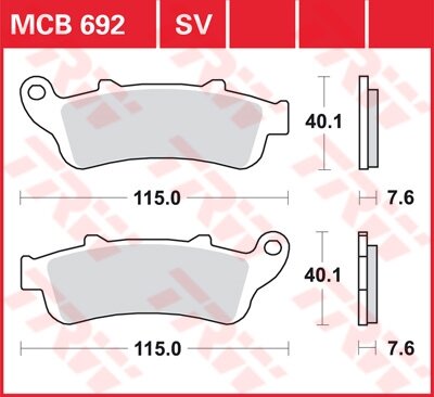 TRW Scheibenbremsbelag MCB692