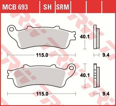 TRW Scheibenbremsbelag MCB693