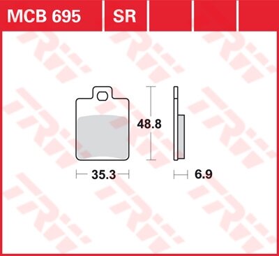 TRW Scheibenbremsbelag MCB695