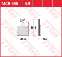 TRW Scheibenbremsbelag MCB695SR