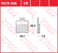 TRW Scheibenbremsbelag MCB696