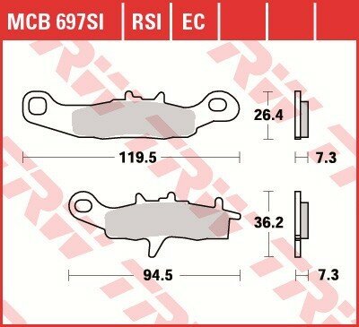 TRW Scheibenbremsbelag MCB697SI