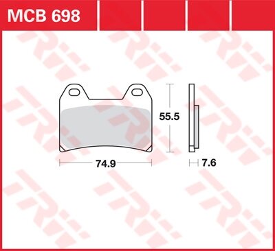 TRW Scheibenbremsbelag MCB698