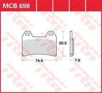 TRW Scheibenbremsbelag MCB698