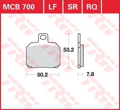 TRW Scheibenbremsbelag MCB700