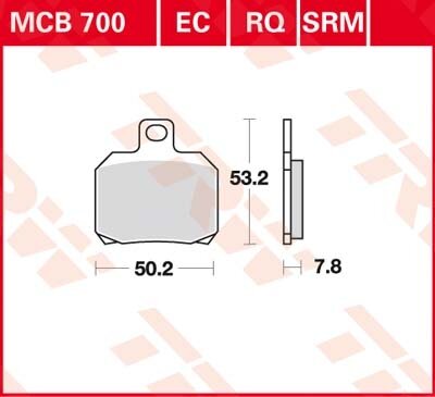 TRW Scheibenbremsbelag MCB700SH