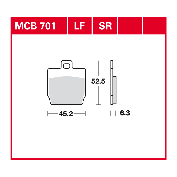 TRW Scheibenbremsbelag MCB701
