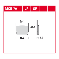 TRW Scheibenbremsbelag MCB701