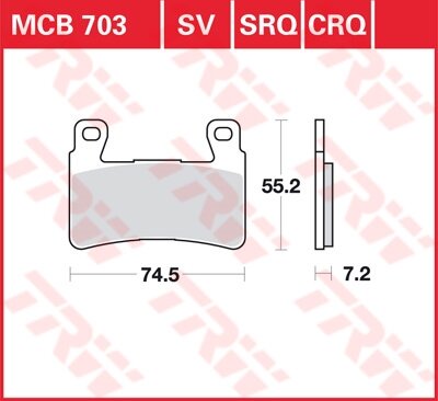 TRW Scheibenbremsbelag MCB703CRQ