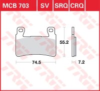 TRW Scheibenbremsbelag MCB703TRQ