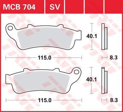 TRW Scheibenbremsbelag MCB704